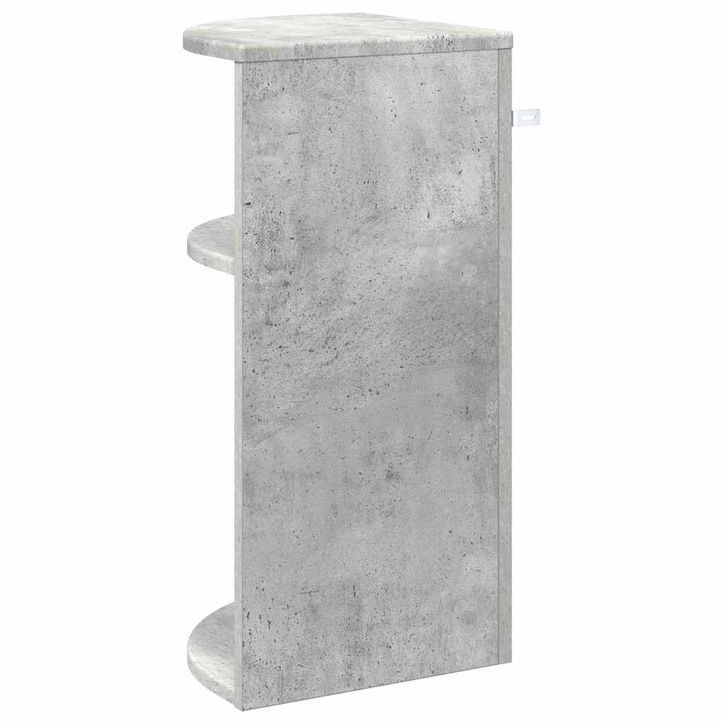 Endebord Beton Grå 29,6 x 29,6 x 60 cm Konstrueret træ