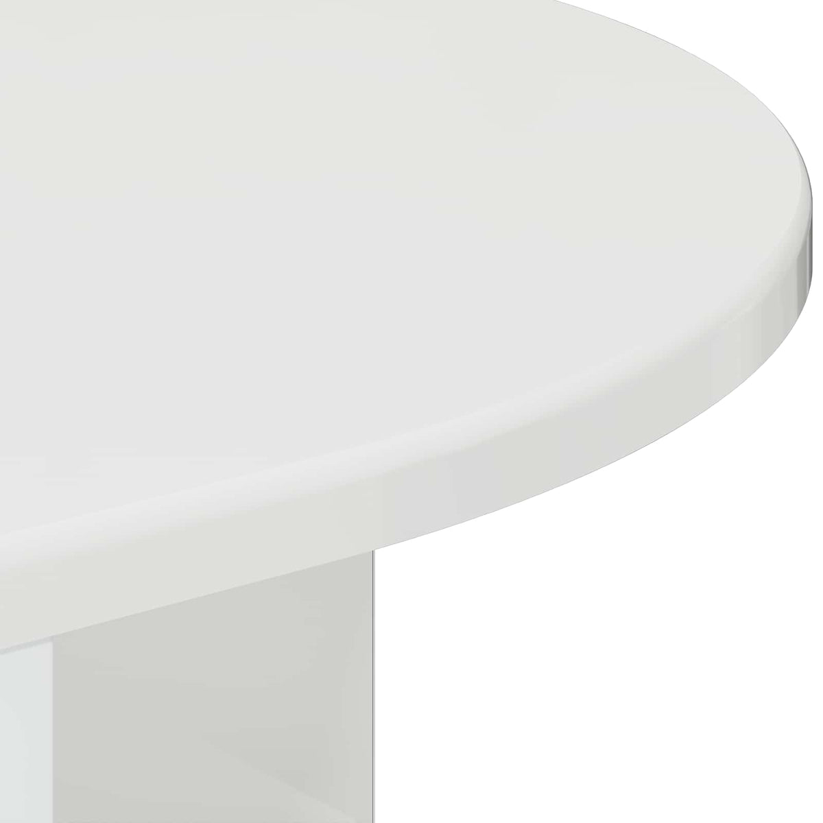 Endebord Høj gloss hvid 29,6 x 29,6 x 60 cm Konstrueret træ