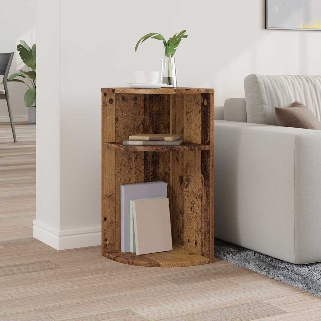 Endebord Gammelt træ 29,6 x 29,6 x 60 cm Konstrueret træ