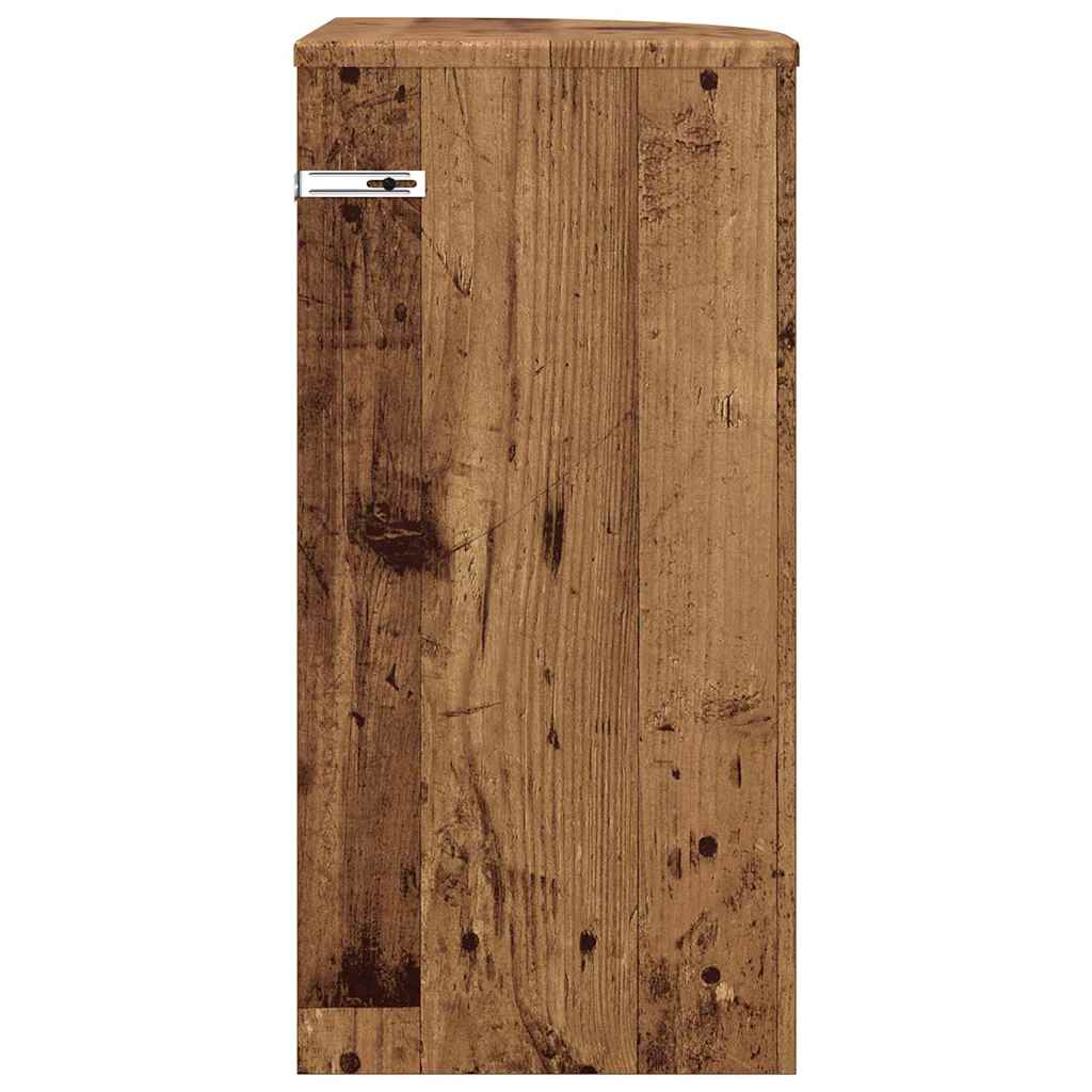 Endebord Gammelt træ 29,6 x 29,6 x 60 cm Konstrueret træ