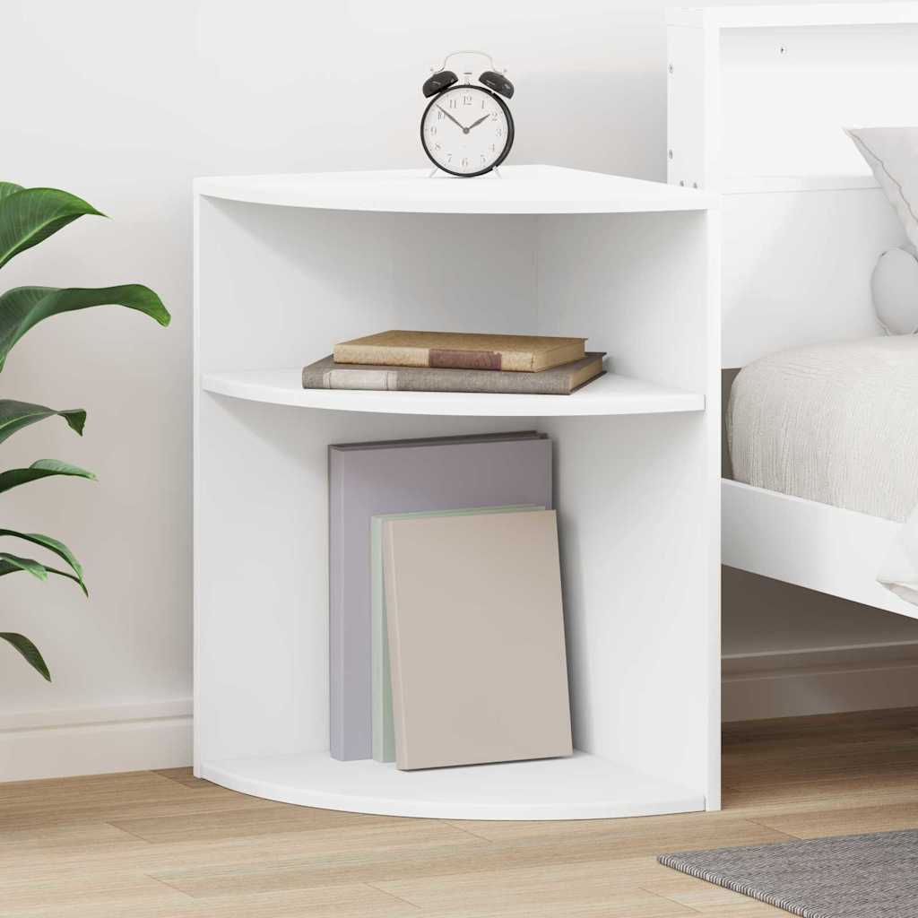 Endebord Hvid 39,7 x 39,7 x 60 cm Konstrueret træ