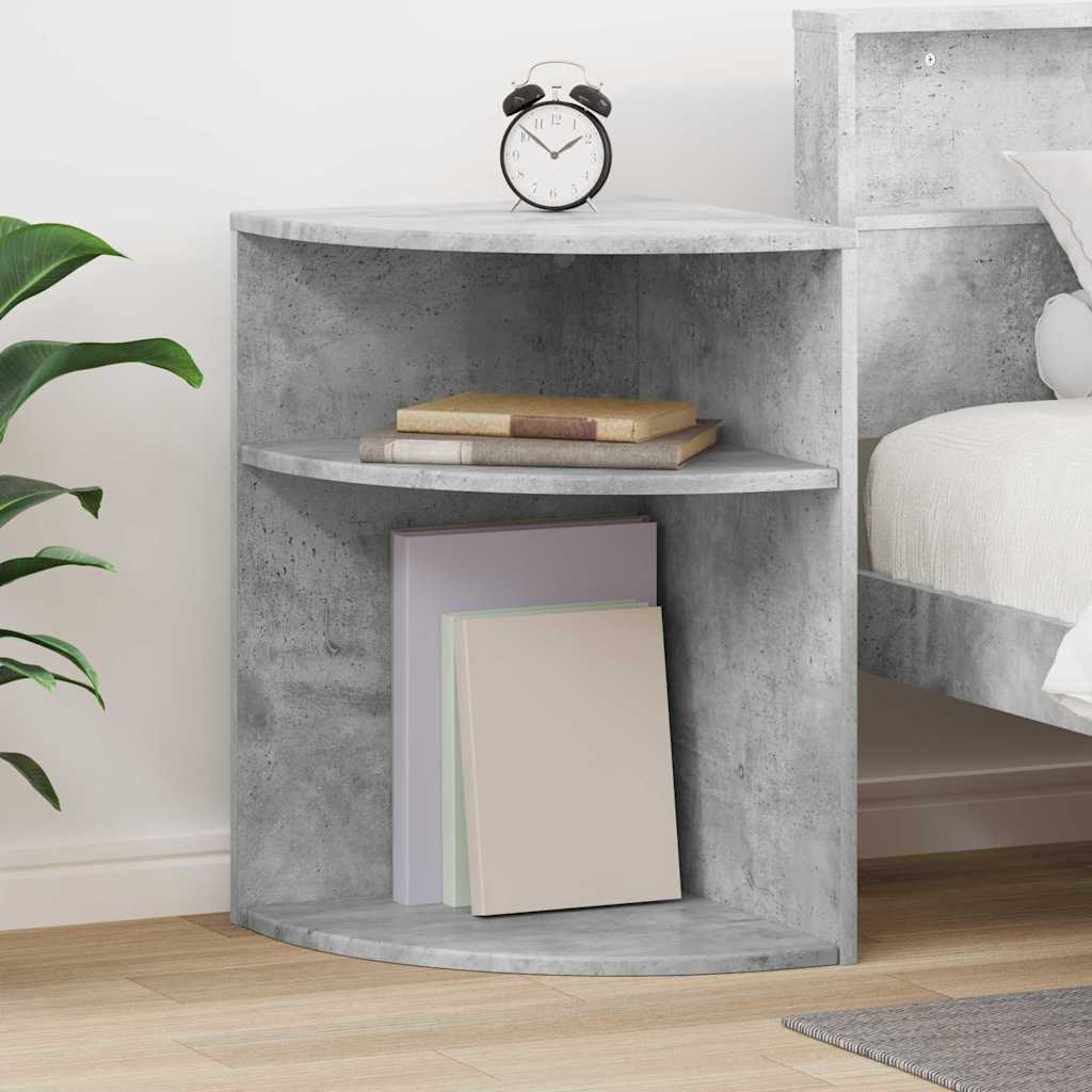 Endebord Beton Grå 39,7 x 39,7 x 60 cm Konstrueret træ