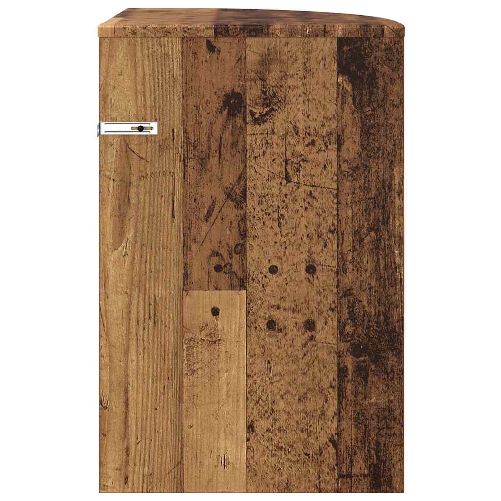 Endebord Gammelt træ 39,7 x 39,7 x 60 cm Konstrueret træ