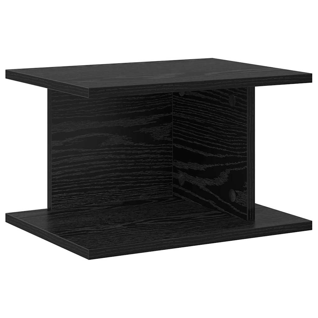 Sengebord 2 stk. Sort eg 40 x 30 x 25 cm Konstrueret træ