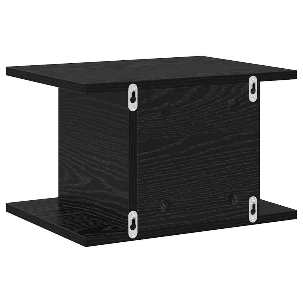 Sengebord 2 stk. Sort eg 40 x 30 x 25 cm Konstrueret træ