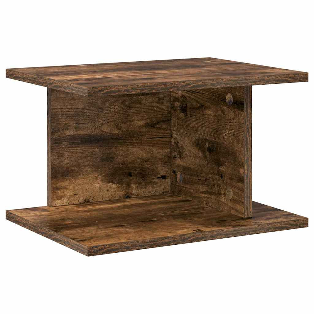 Sengebord 2 stk. Røget eg 40 x 30 x 25 cm Konstrueret træ