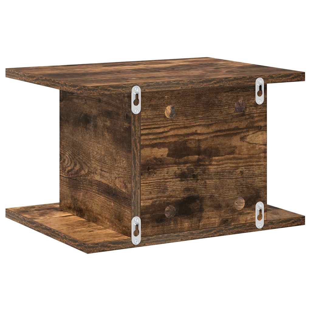 Sengebord 2 stk. Røget eg 40 x 30 x 25 cm Konstrueret træ