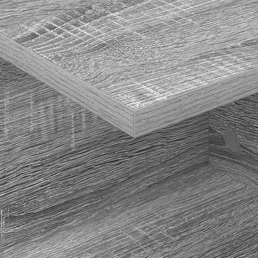 Sengebord 2 stk. Grå Sonoma 40 x 30 x 25 cm Konstrueret træ
