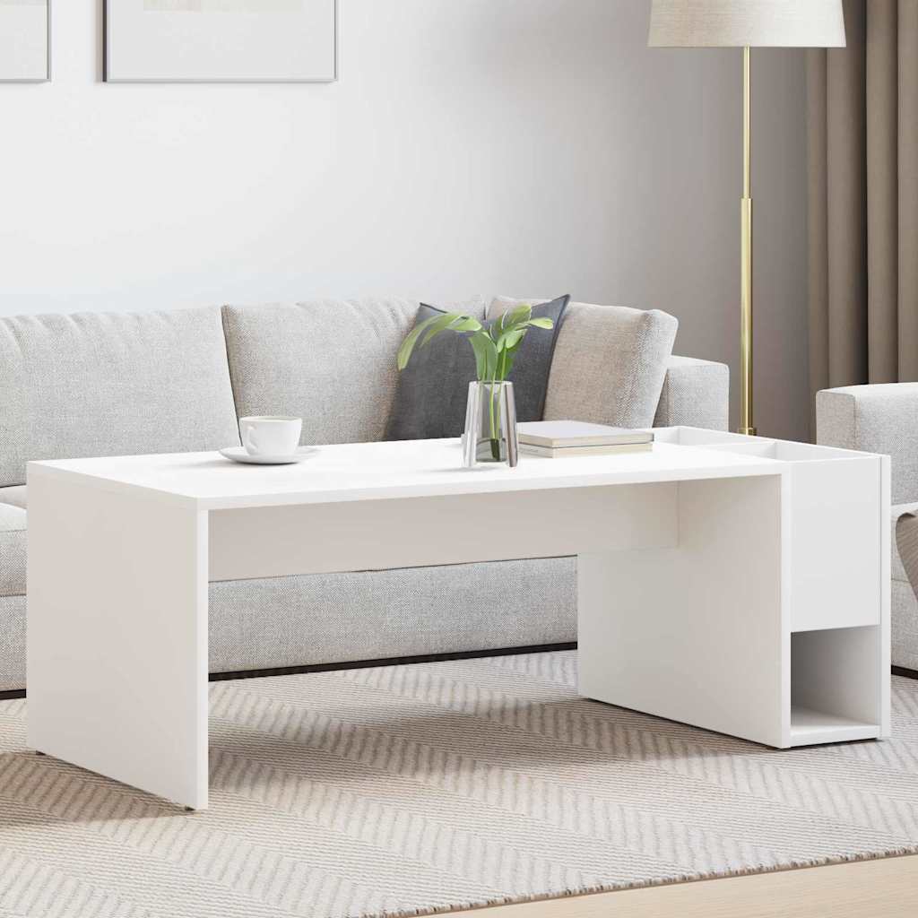 Sofabord Hvid 101,5 x 50 x 37 cm Konstrueret træ