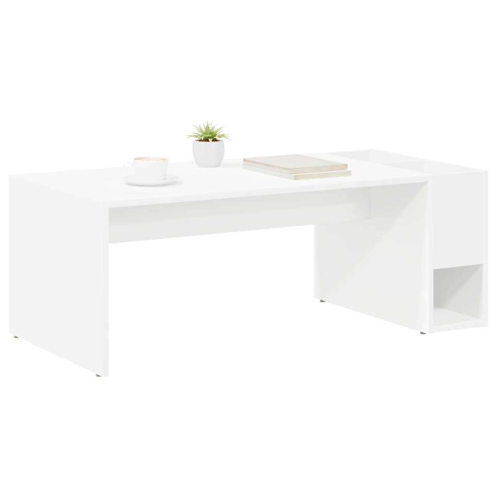 Sofabord Hvid 101,5 x 50 x 37 cm Konstrueret træ