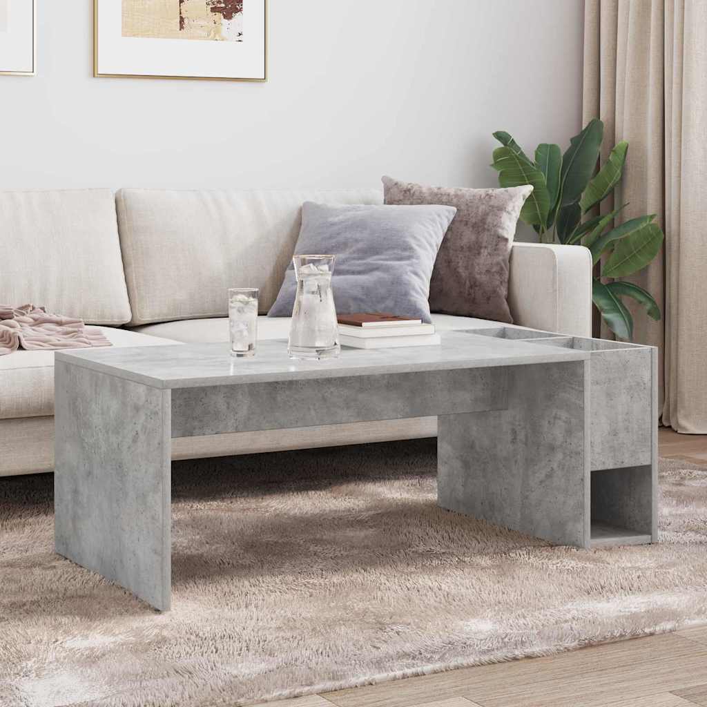 Sofabord Beton Grå 101,5 x 50 x 37 cm Konstrueret træ