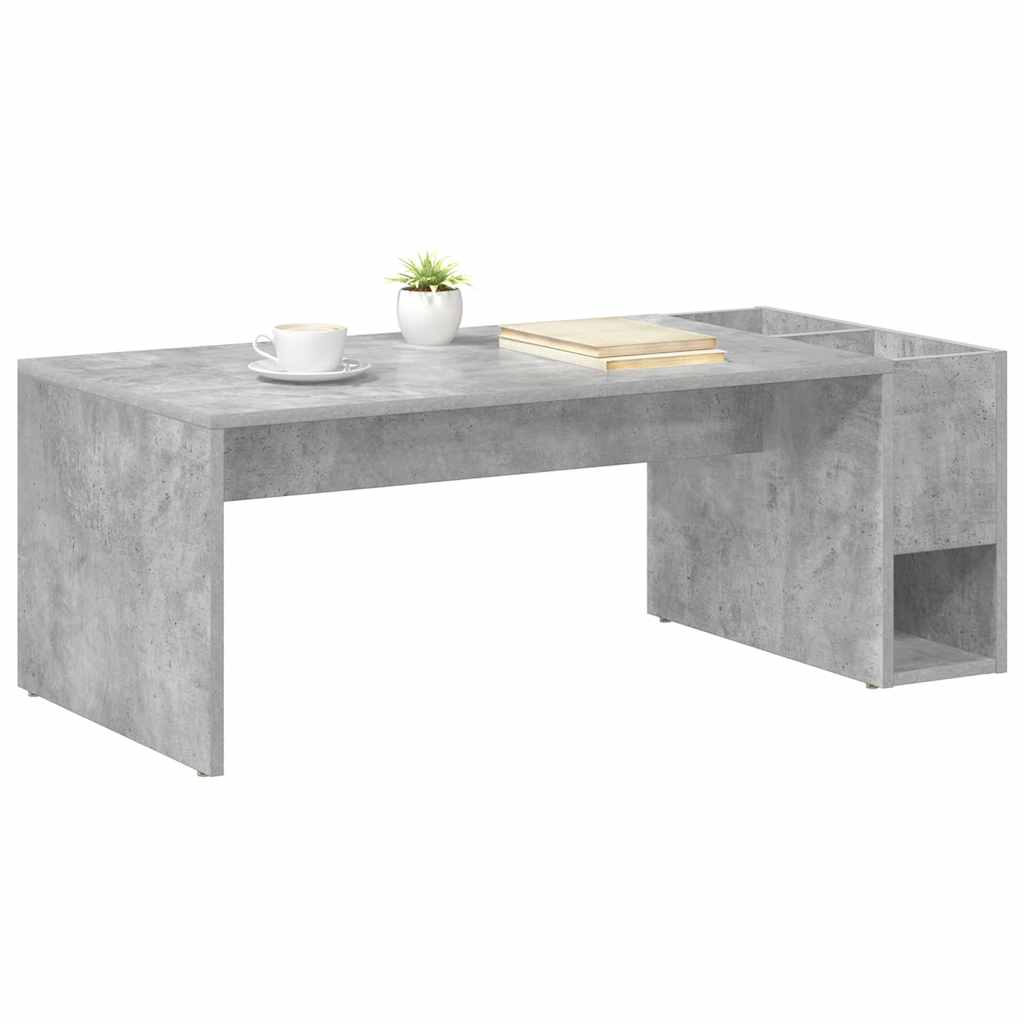 Sofabord Beton Grå 101,5 x 50 x 37 cm Konstrueret træ