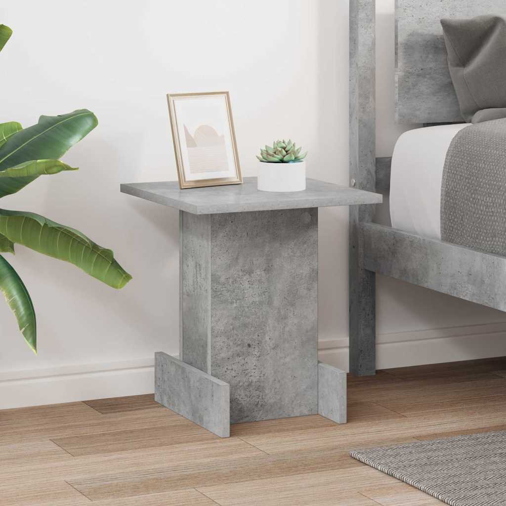 Endebord Beton Grå 35,5 x 35 x 40 cm Konstrueret træ