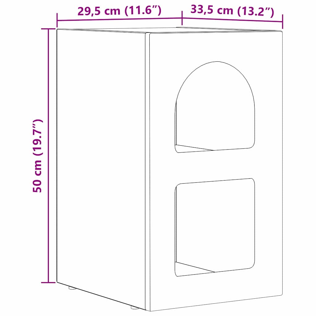 Sengebord ELST Hvid 29,5 x 33,5 x 50 cm Konstrueret træ