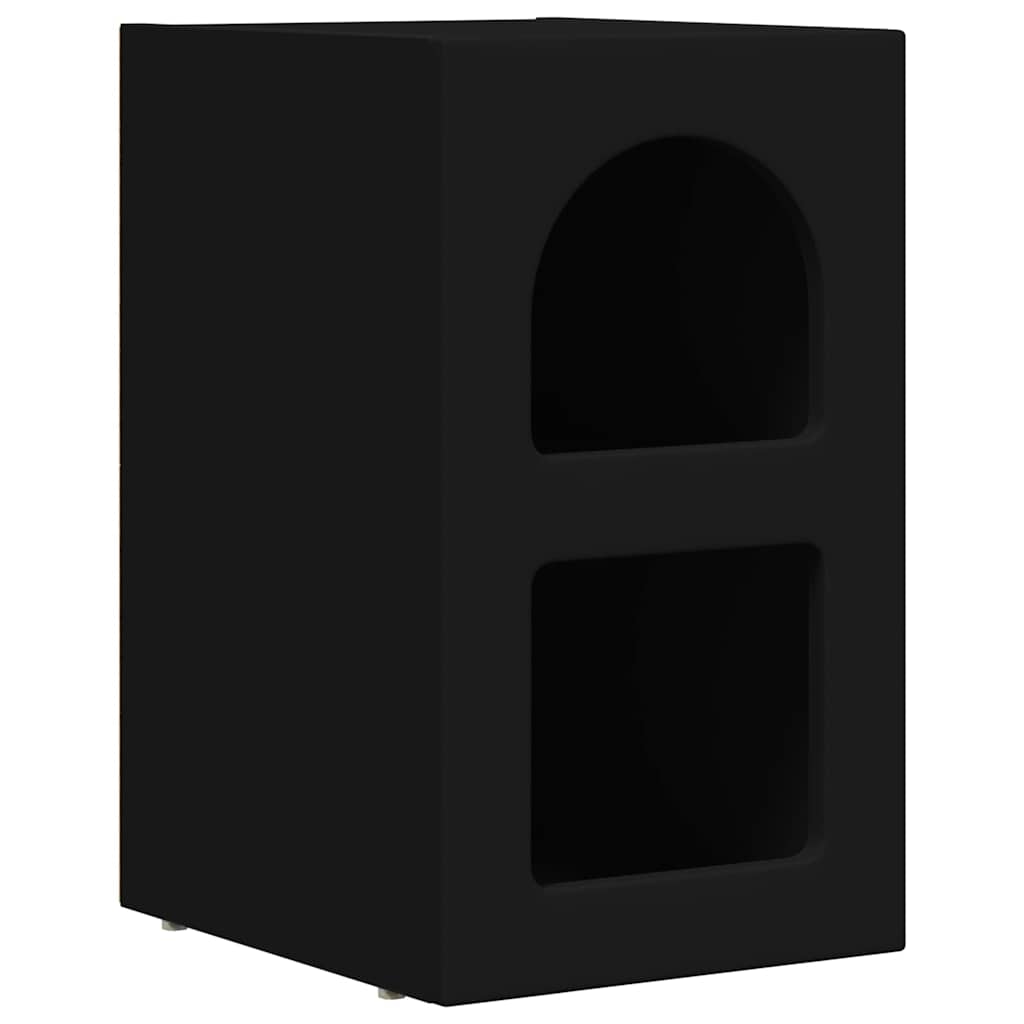 Sengebord ELST 2 stk. Sort 29,5 x 33,5 x 50 cm Konstrueret træ