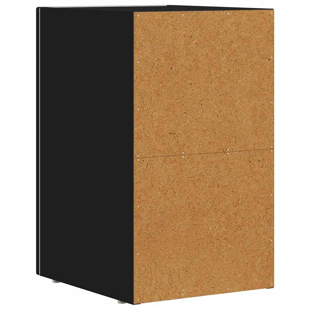 Sengebord ELST 2 stk. Sort 29,5 x 33,5 x 50 cm Konstrueret træ