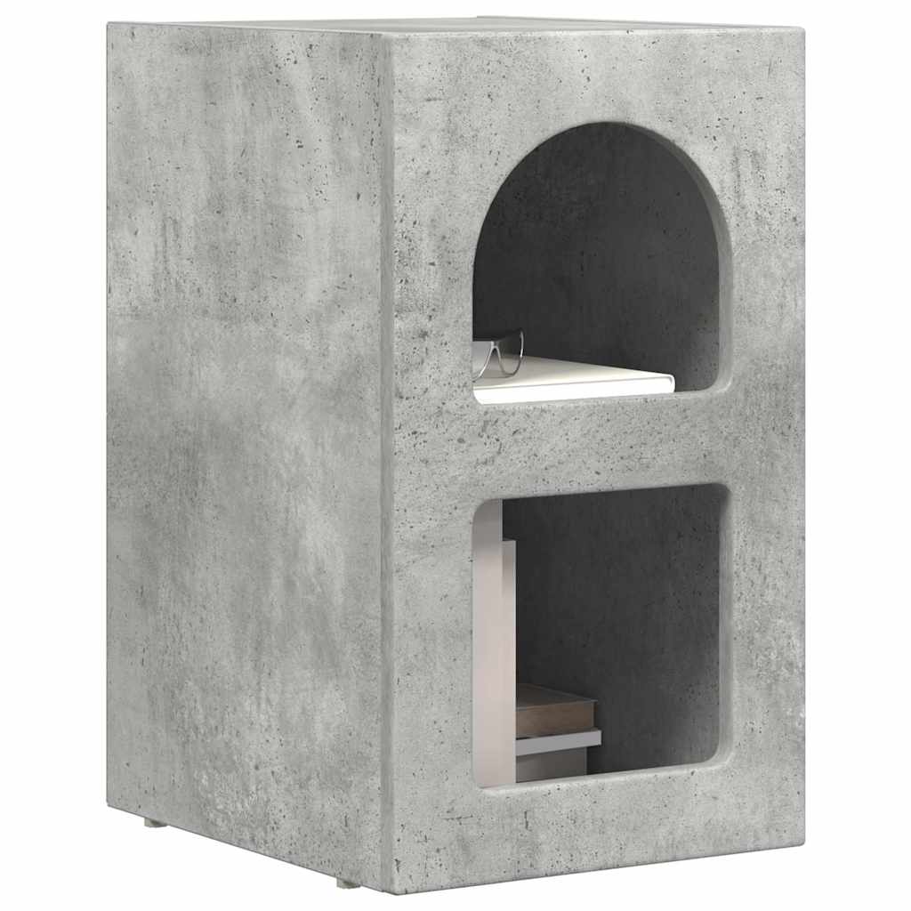 Sengebord ELST Beton Grå 29,5 x 33,5 x 50 cm Konstrueret træ