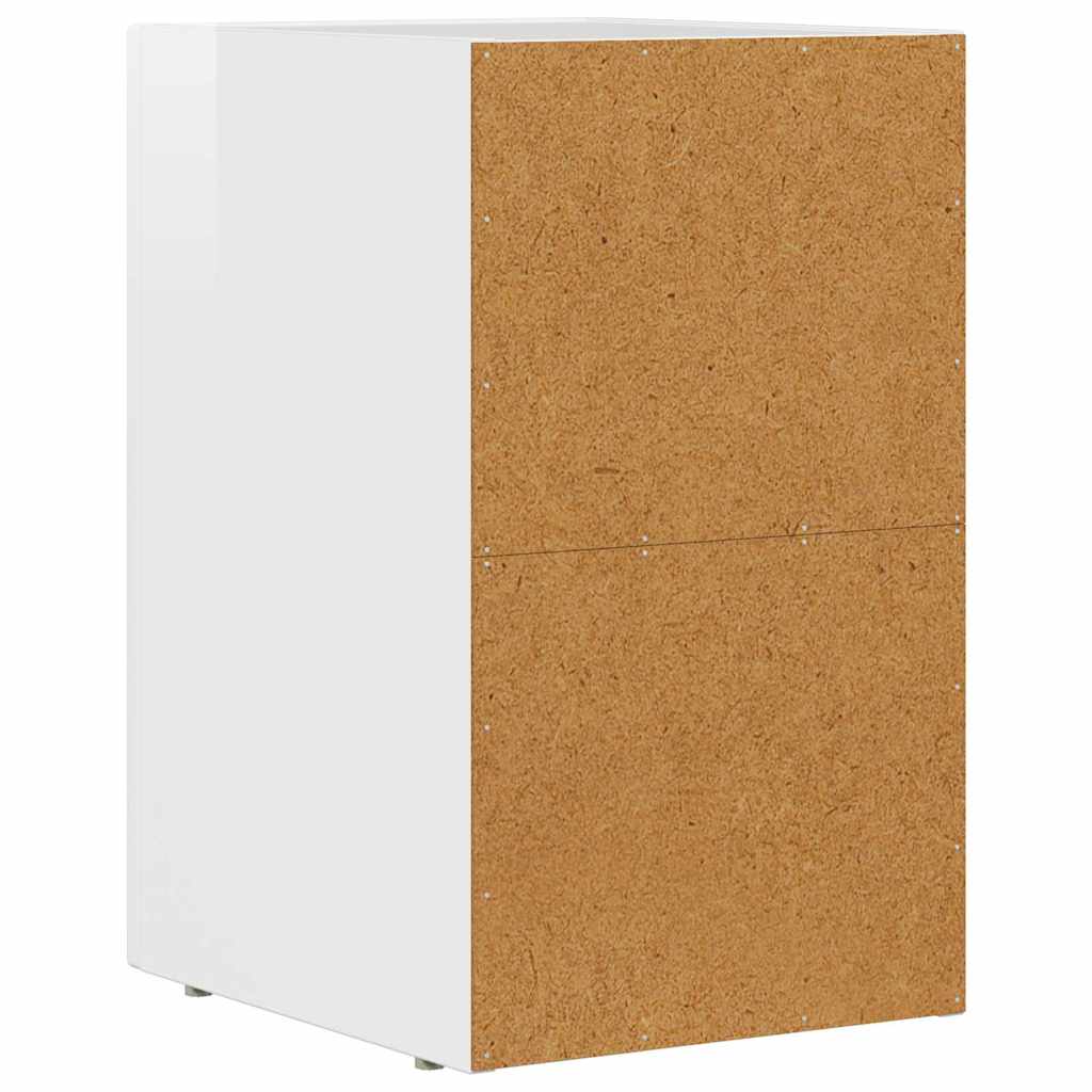 Sengebord ELST 2 stk. Høj gloss hvid 29,5 x 33,5 x 50 cm