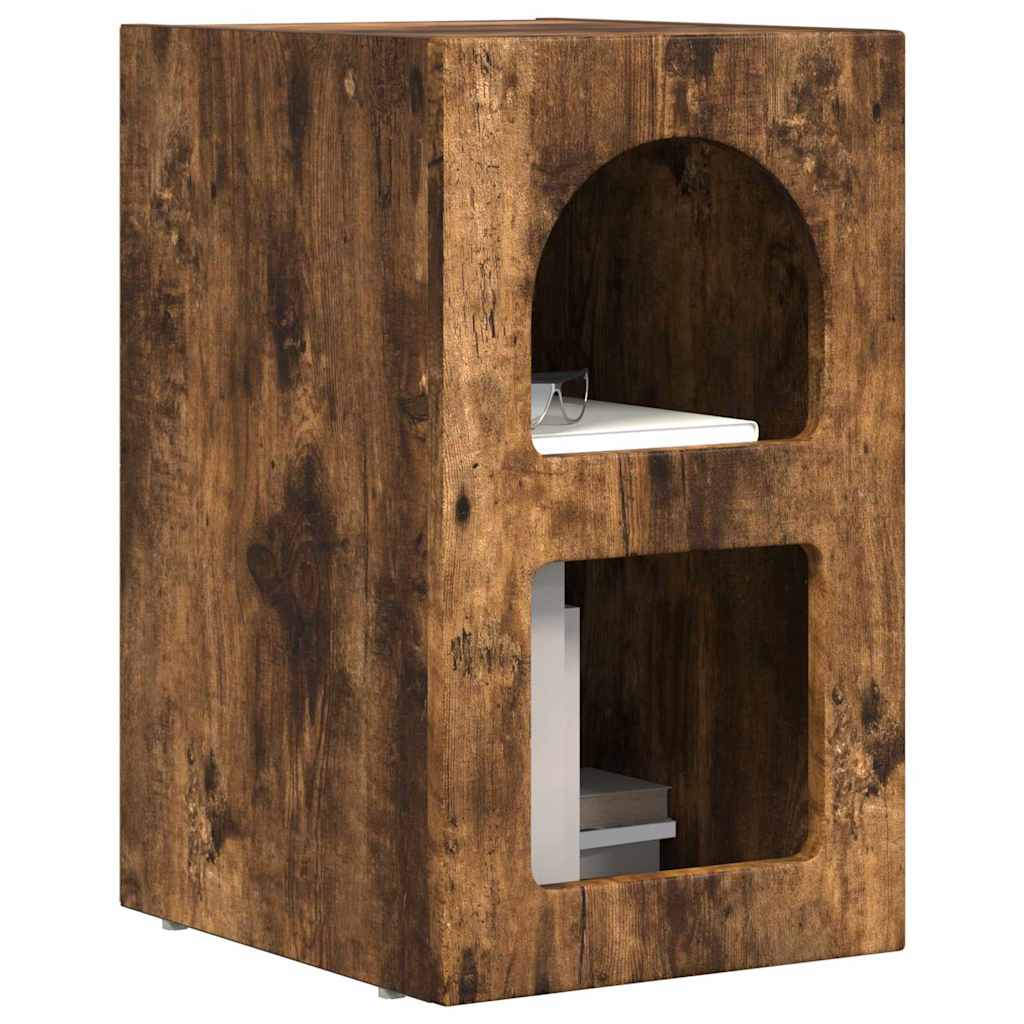 Sengebord ELST Røget eg 29,5 x 33,5 x 50 cm Konstrueret træ