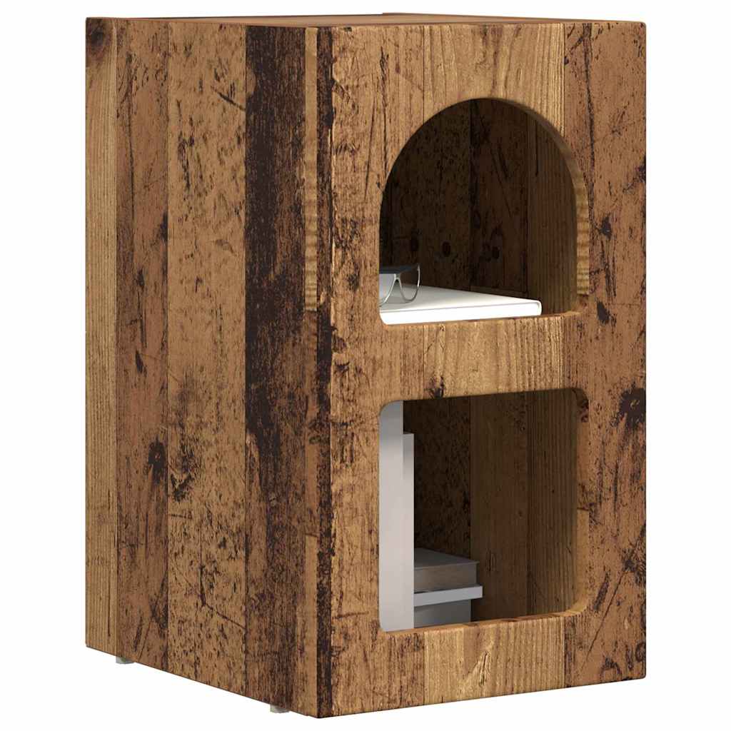 Sengebord ELST 2 stk. Gammelt træ 29,5 x 33,5 x 50 cm