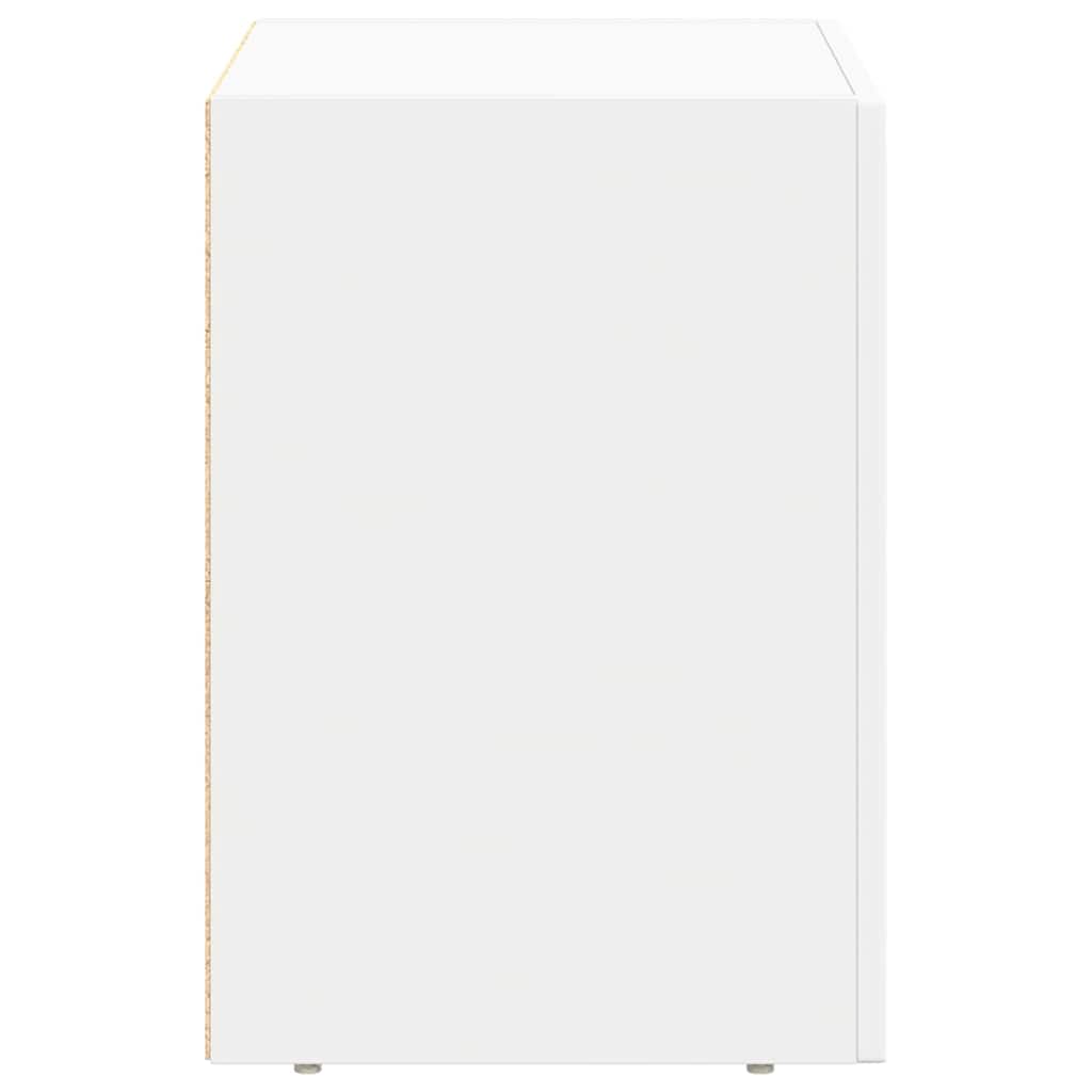Sengebord ELST Hvid 40 x 35 x 50 cm Konstrueret træ