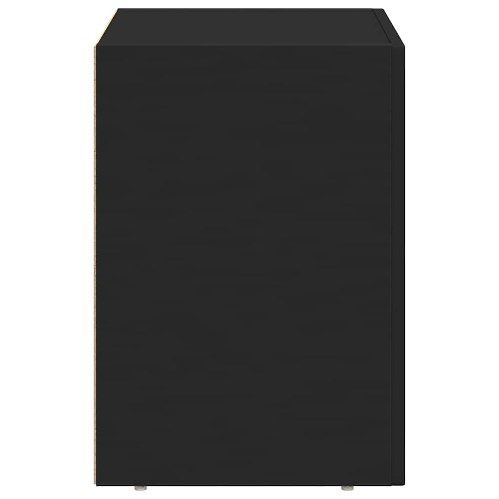 Sengebord ELST 2 stk. Sort 40 x 35 x 50 cm Konstrueret træ