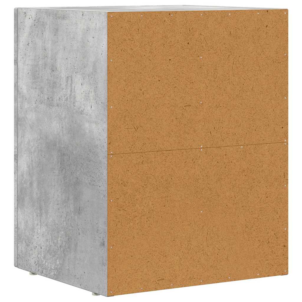 Sengebord ELST 2 stk. Beton Grå 40 x 35 x 50 cm Konstrueret træ