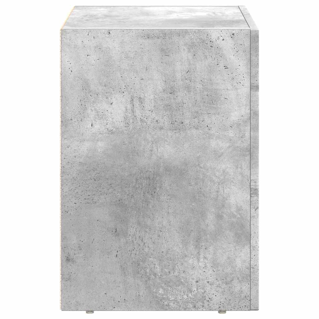 Sengebord ELST 2 stk. Beton Grå 40 x 35 x 50 cm Konstrueret træ