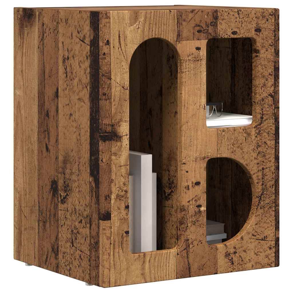 Sengebord ELST Gammelt træ 40 x 35 x 50 cm Konstrueret træ