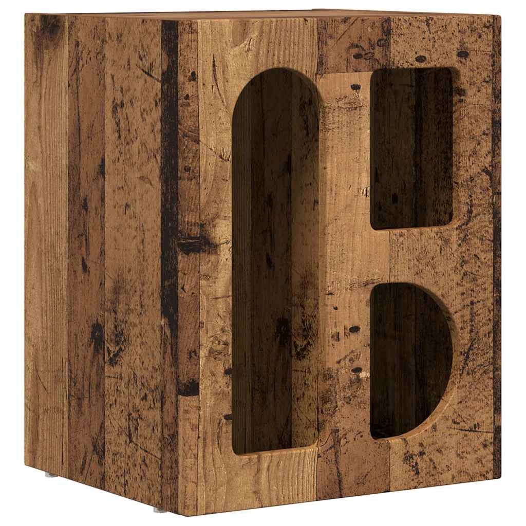 Sengebord ELST 2 stk. Gammelt træ 40 x 35 x 50 cm
