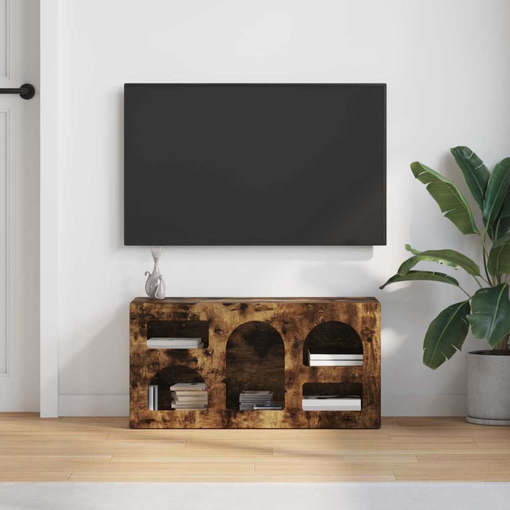 TV-skab ELST 80 x 35 x 40 cm Røget eg Konstrueret træ