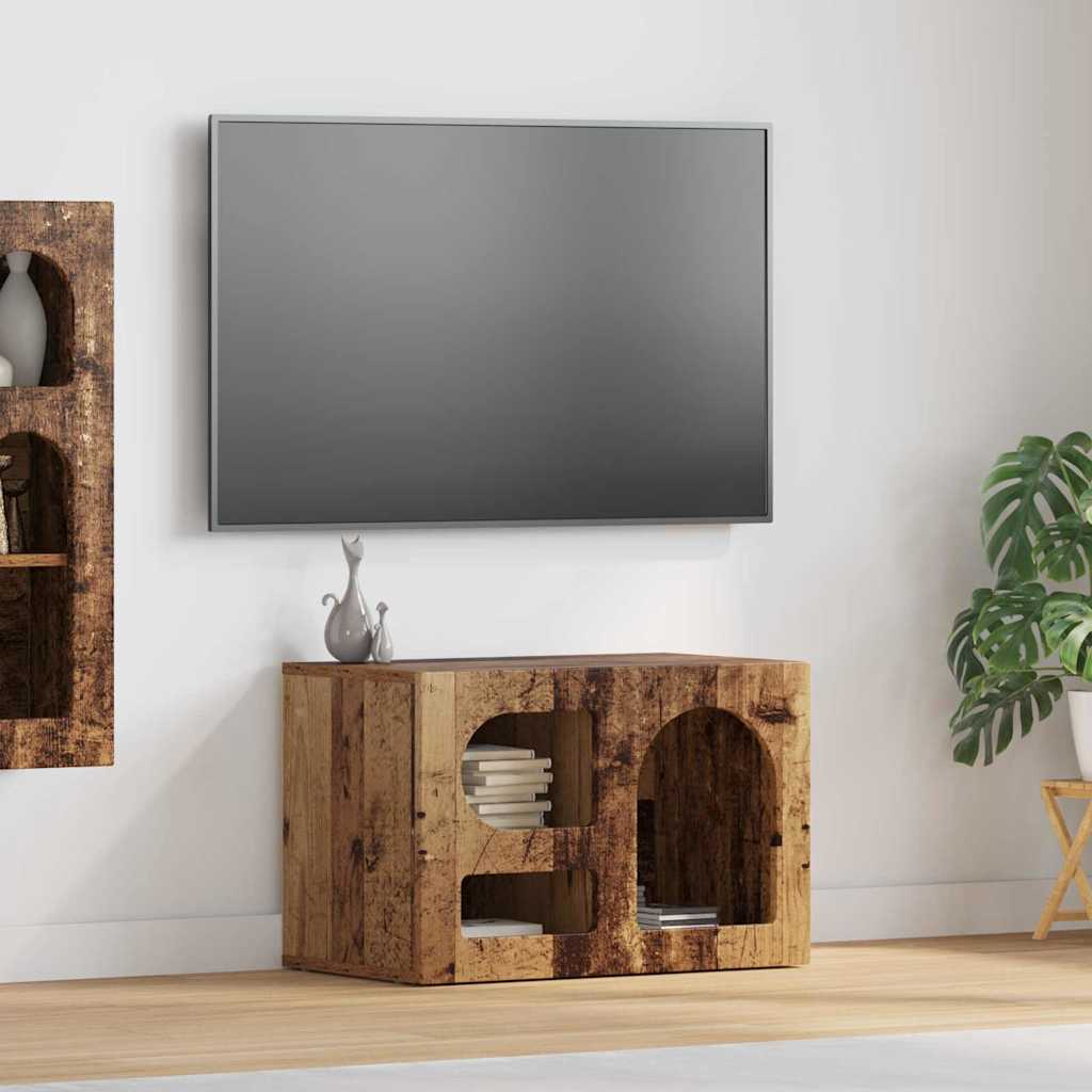 TV-skab ELST 60 x 35 x 40 cm Gammelt træ Konstrueret træ