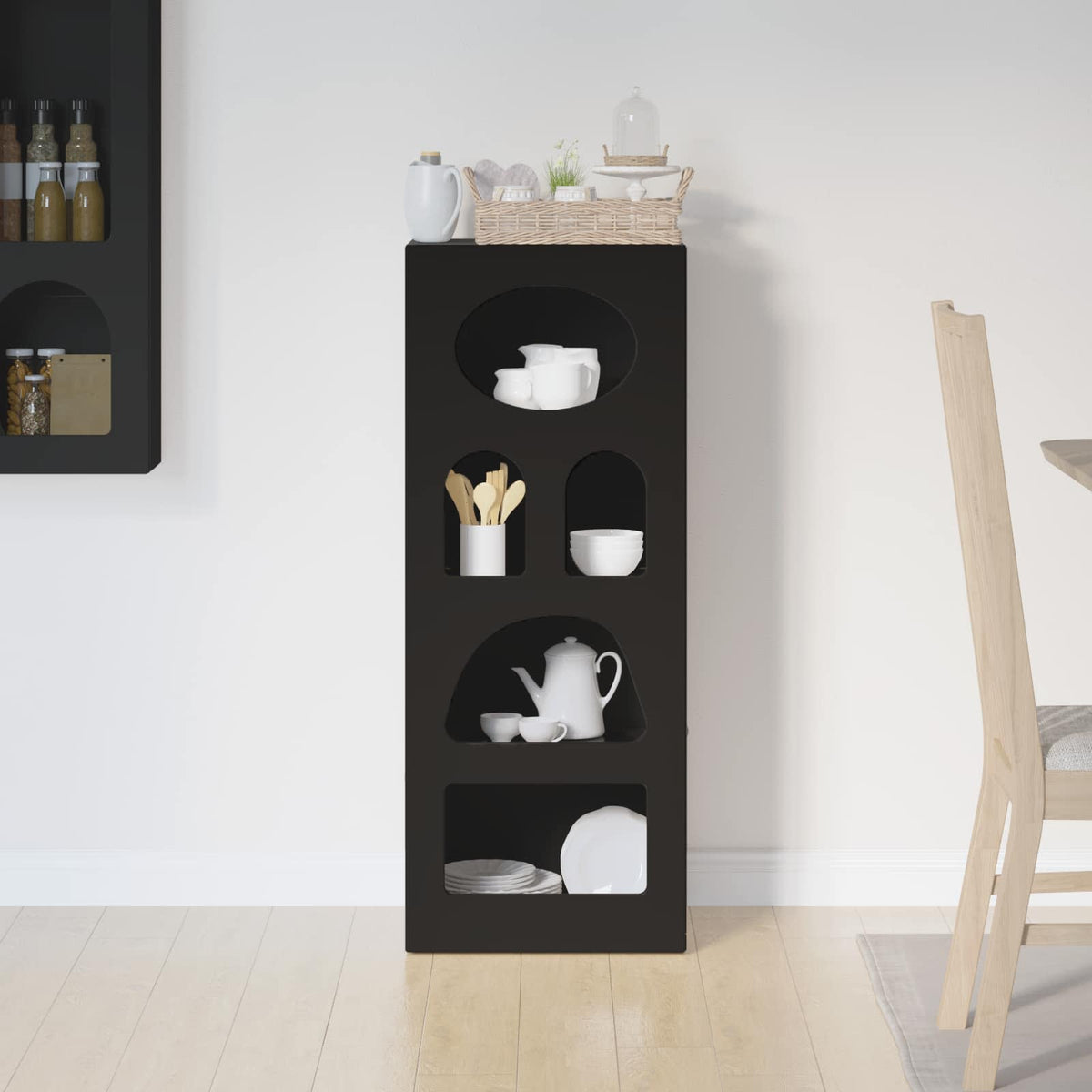 Sideboard ELST Sort 40 x 35 x 100,5 cm Konstrueret træ