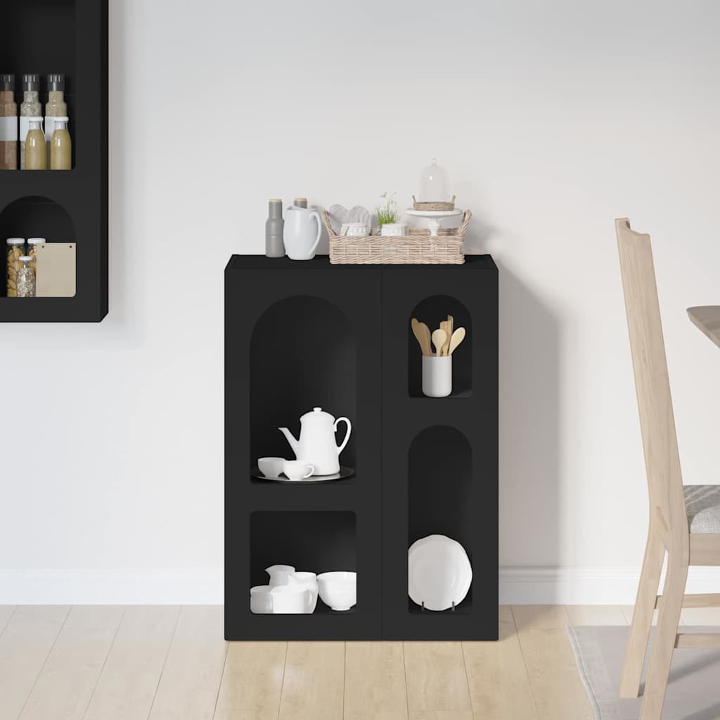 Sideboard ELST Sort 59 x 35 x 80.5 cm Konstrueret træ