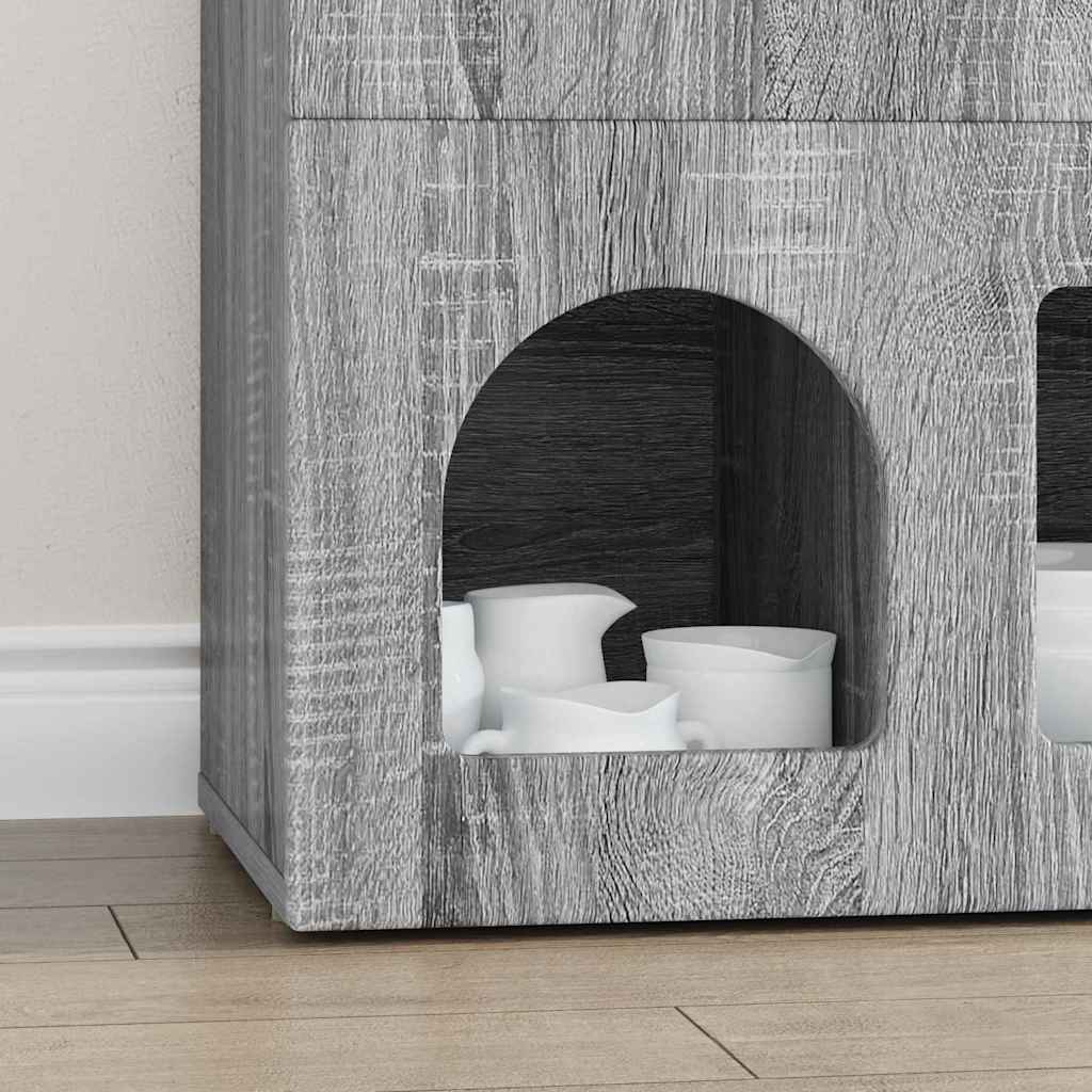 Sideboard ELST Grå Sonoma 80,5 x 35 x 59 cm Konstrueret træ