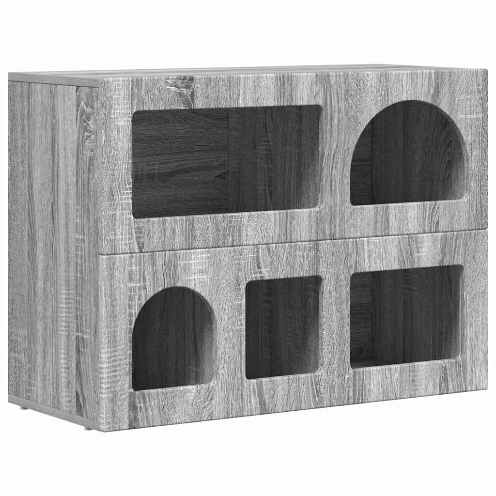 Sideboard ELST Grå Sonoma 80,5 x 35 x 59 cm Konstrueret træ