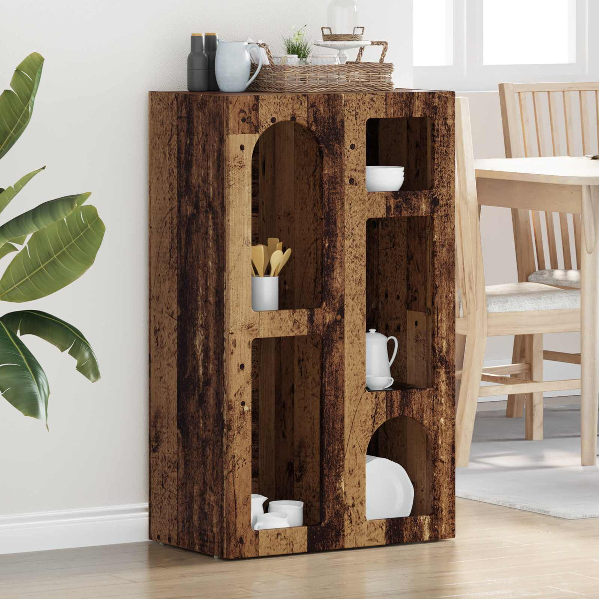Sideboard ELST Gammelt træ 59 x 35 x 100,5 cm Konstrueret træ