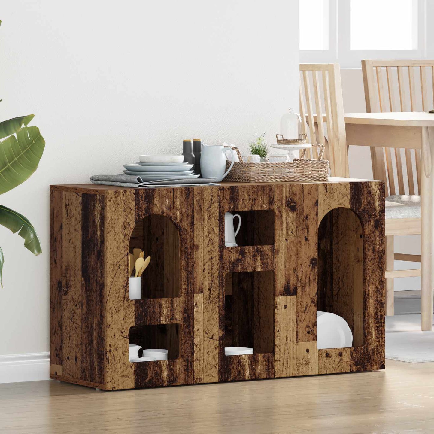 Sideboard ELST Gammelt træ 100 x 35 x 59 cm Konstrueret træ