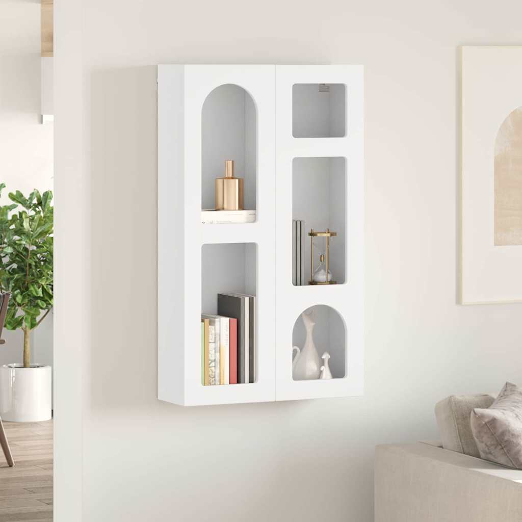 Hængeskab med hylde ELST Hvid 59 x 20 x 100 cm Konstrueret træ