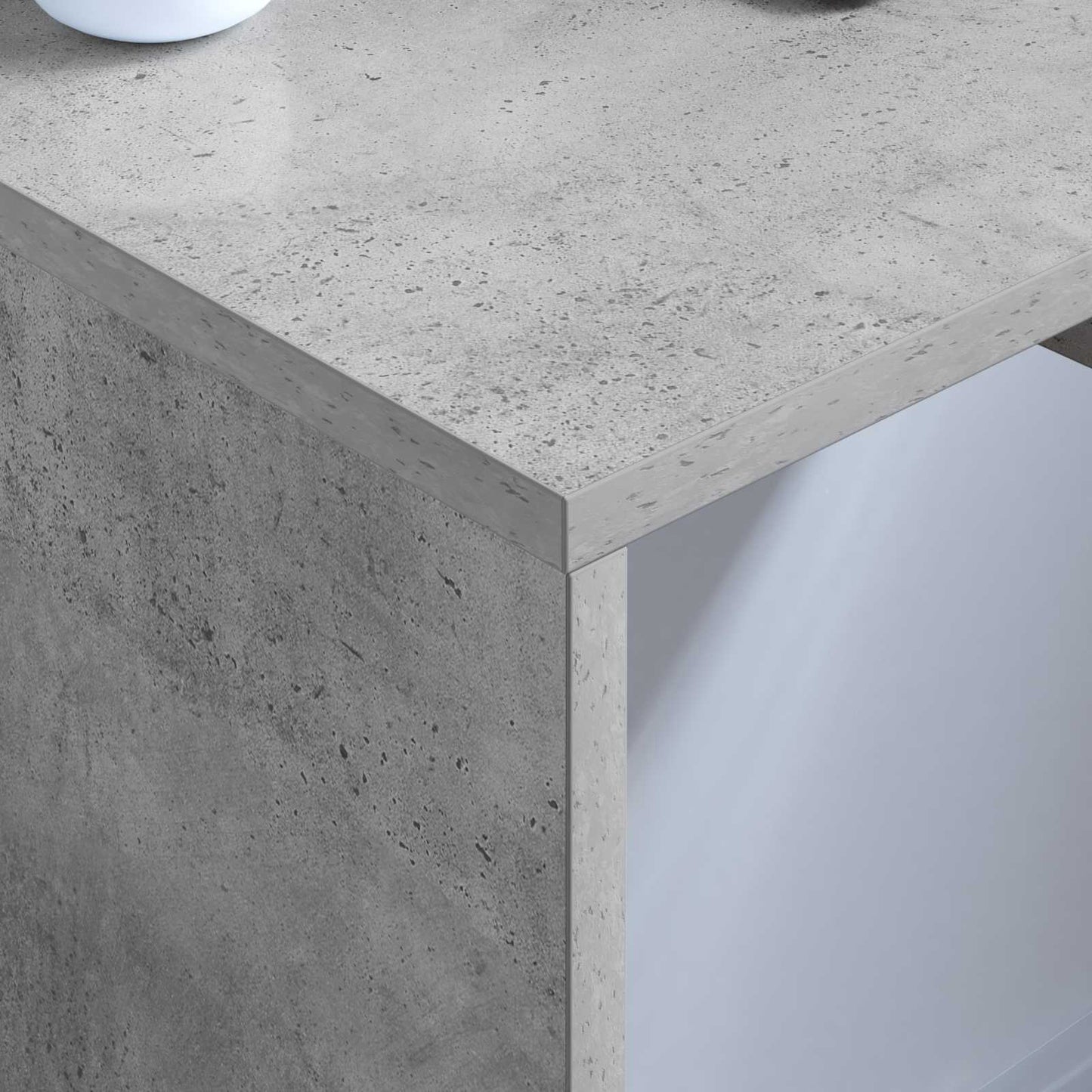 Væghængt skrivebord Beton Grå Konstrueret træ 60 x 45 x 30 cm