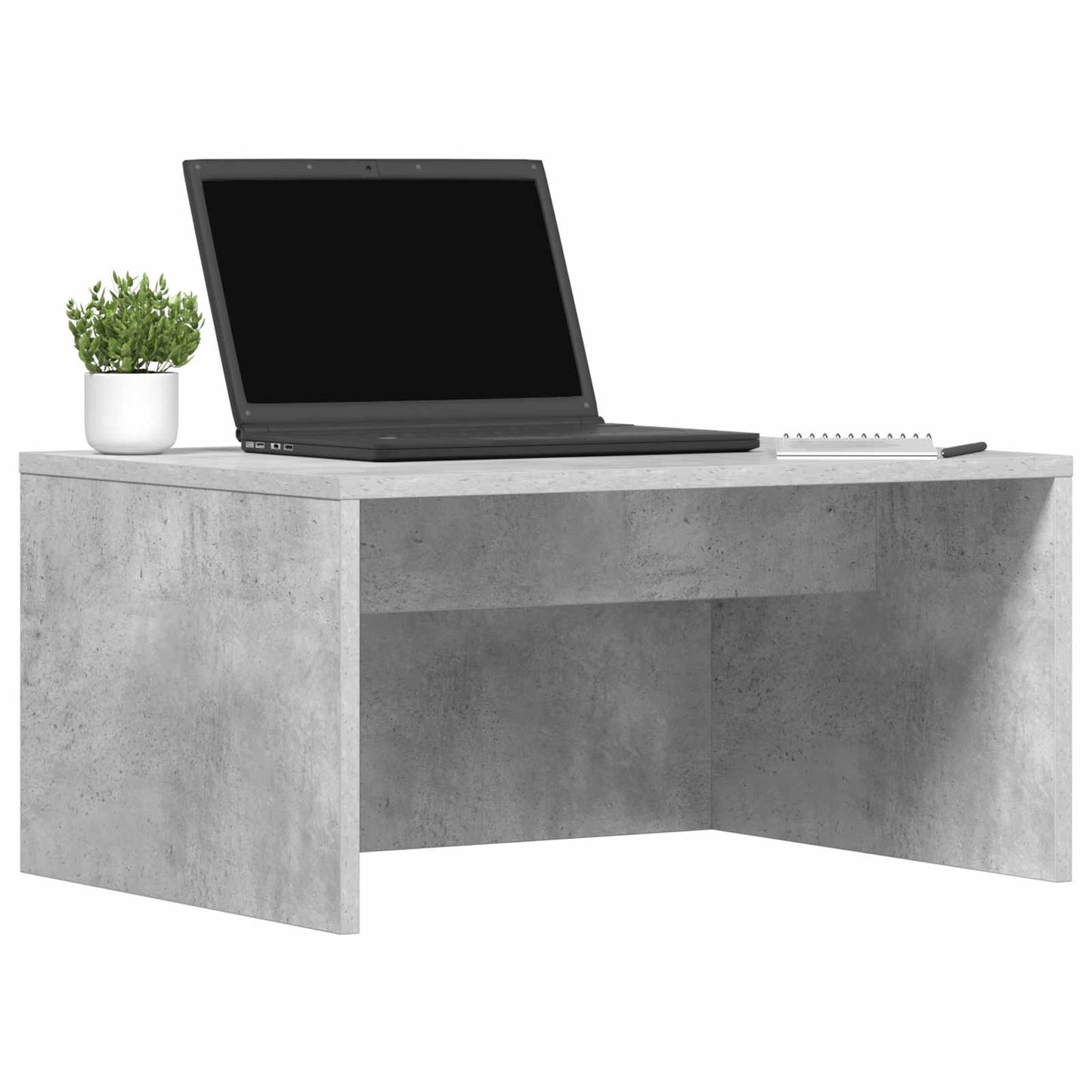 Væghængt skrivebord Beton Grå Konstrueret træ 60 x 45 x 30 cm