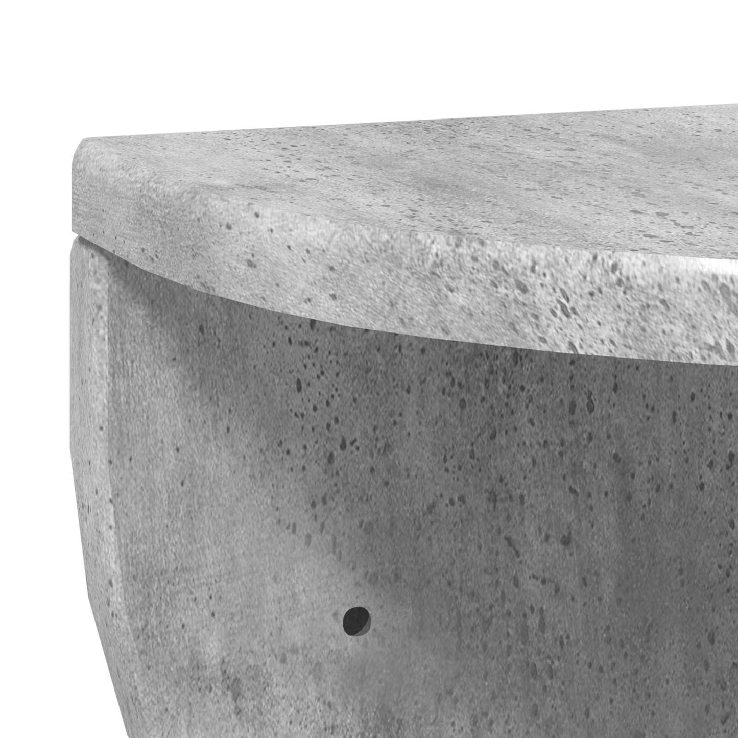 Væghylde 2 stk. Beton Grå 38 x 19 x 19 cm Konstrueret træ