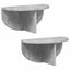 Væghylde 2 stk. Beton Grå 38 x 19 x 19 cm Konstrueret træ