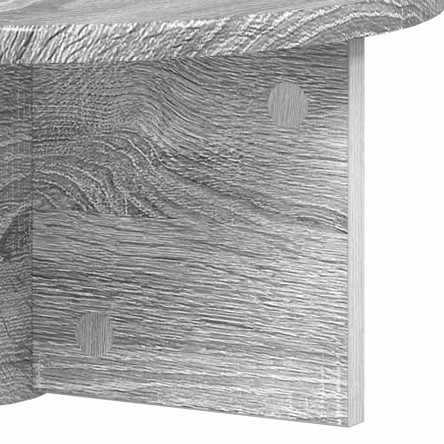 Væghylde 2 stk. Grå Sonoma 38 x 19 x 19 cm Konstrueret træ