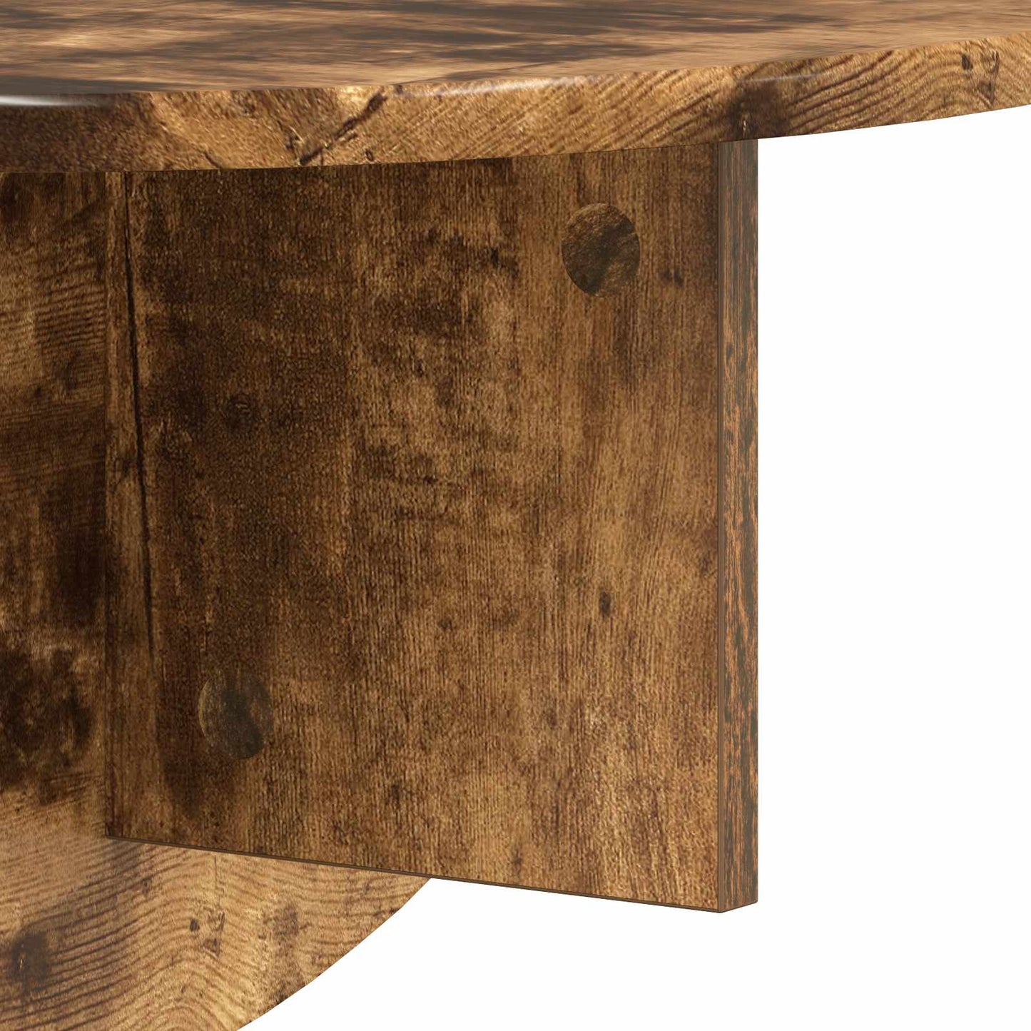 Væghylde 2 stk. Røget eg 48 x 24 x 24 cm Konstrueret træ