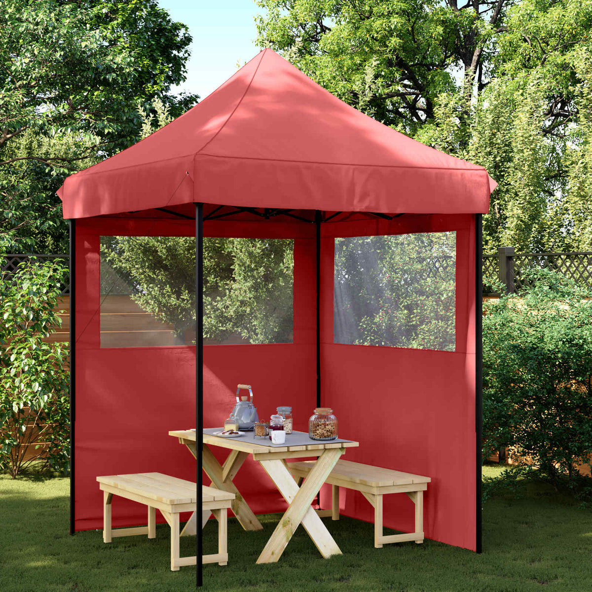 Party Tent 200 x 200 x 306 cm Bordeaux Oxford stof