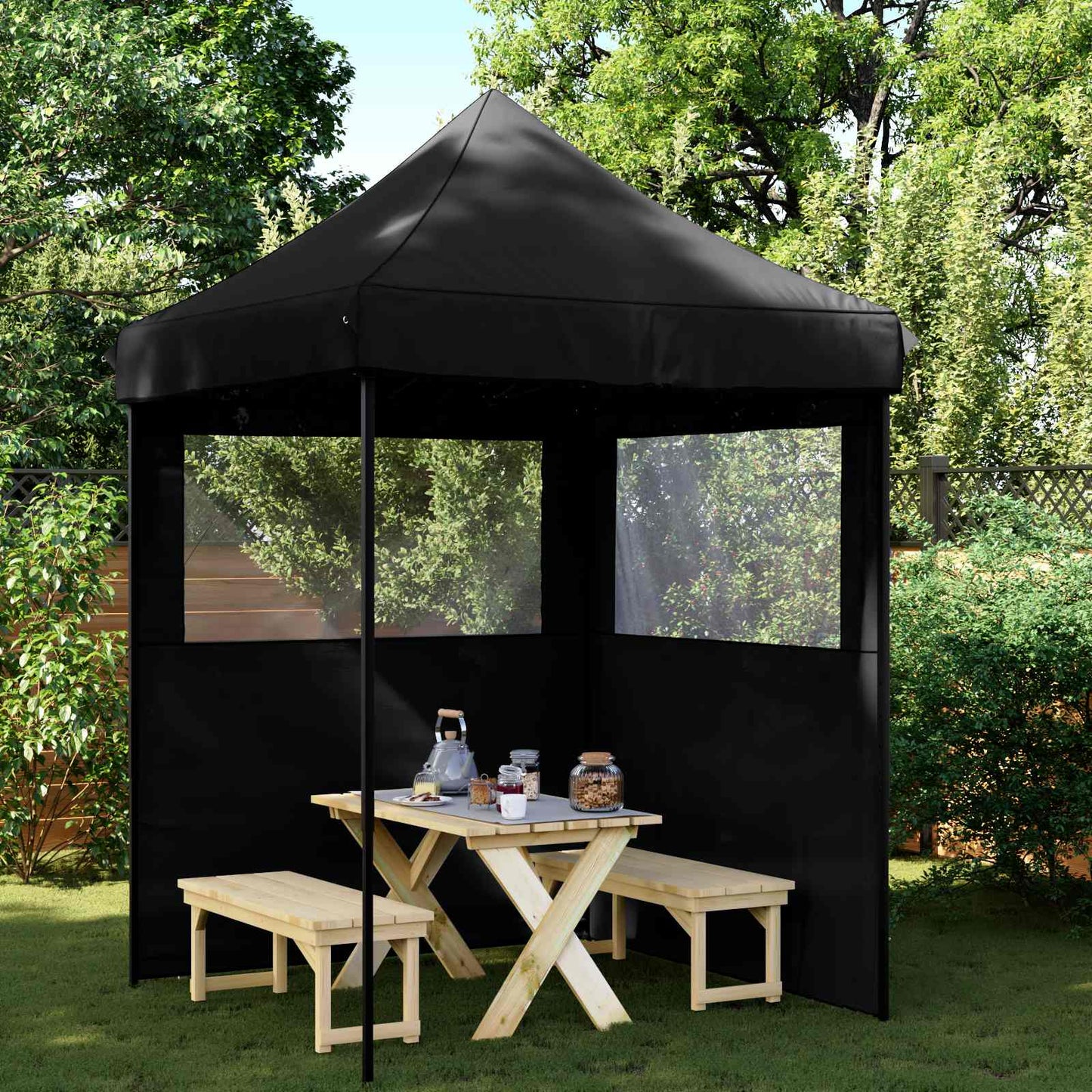 Party Tent 200 x 200 x 306 cm Sort Oxford stof