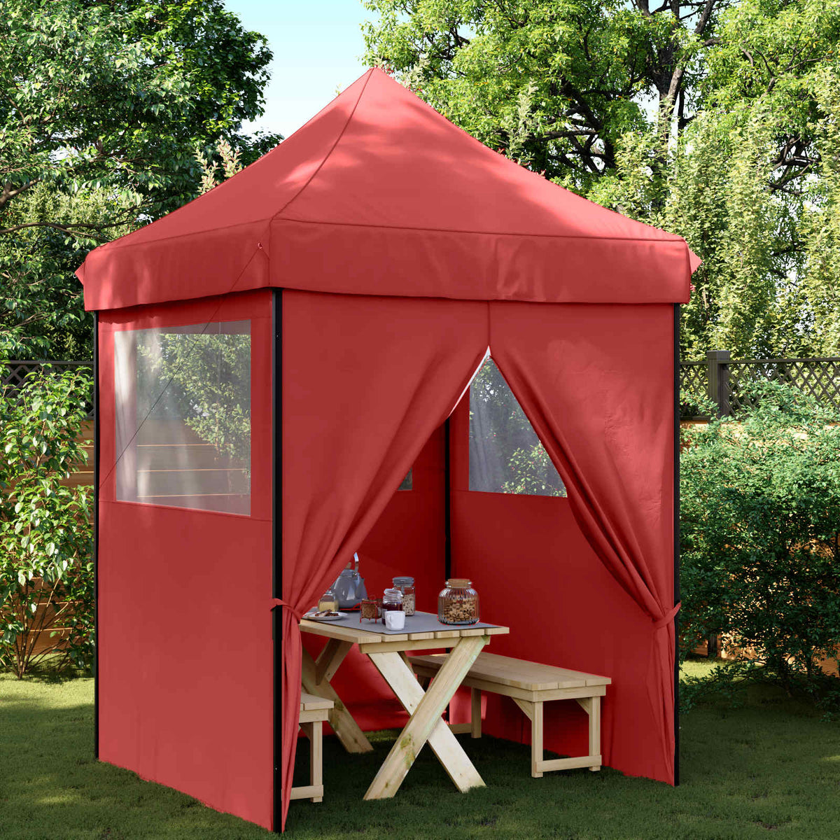 Party Tent 200 x 200 x 306 cm Bordeaux Oxford stof
