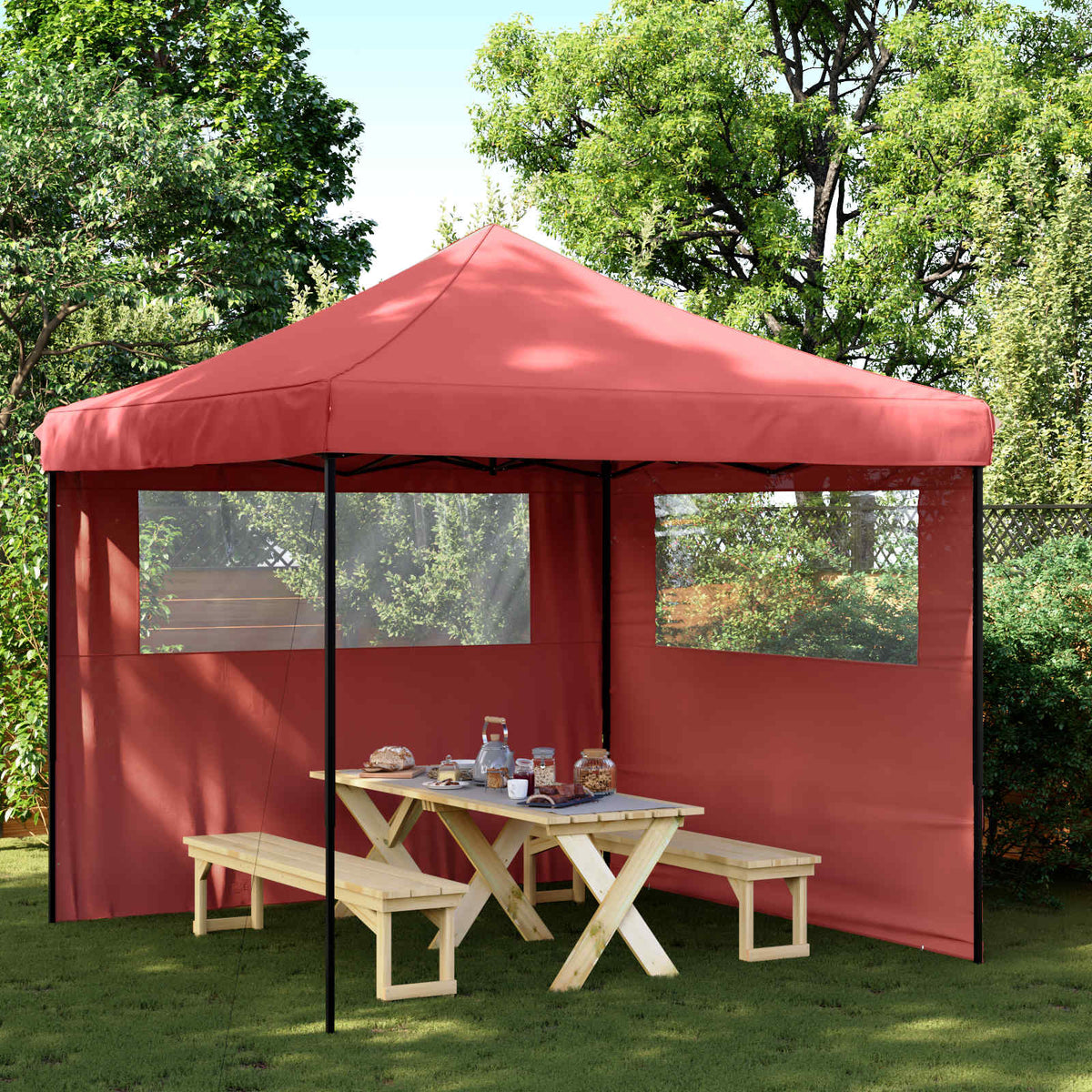 Party Tent 292 x 292 x 315 cm Bordeaux Oxford stof