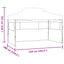 Party Tent 280 x 410 x 315 cm Cremefarvet Oxford stof